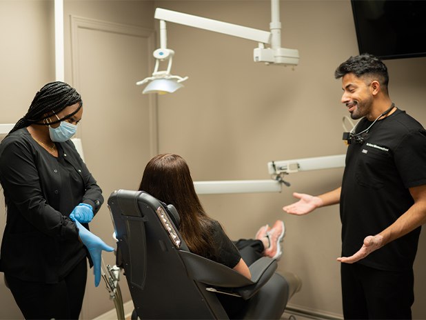 Man giving thumbs up after stress free dentistry visit