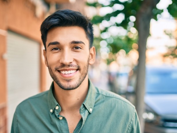 Man sharing healthy smile after preventive dentistry